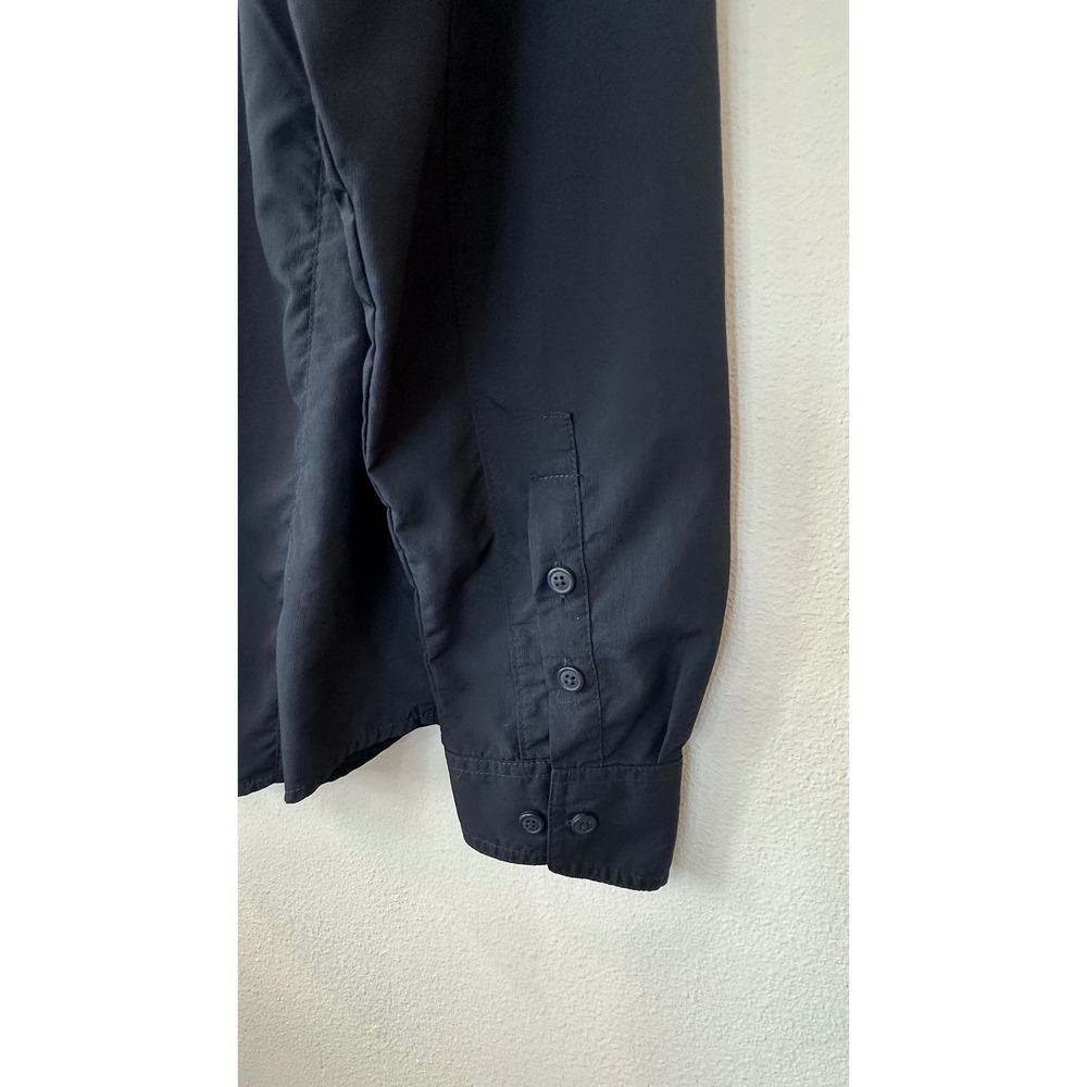 Columbia Men Shirt XL, Navy Blue, Fishing, Vented, Pockets, Roll Tab Sleeves - Picture 5 of 6